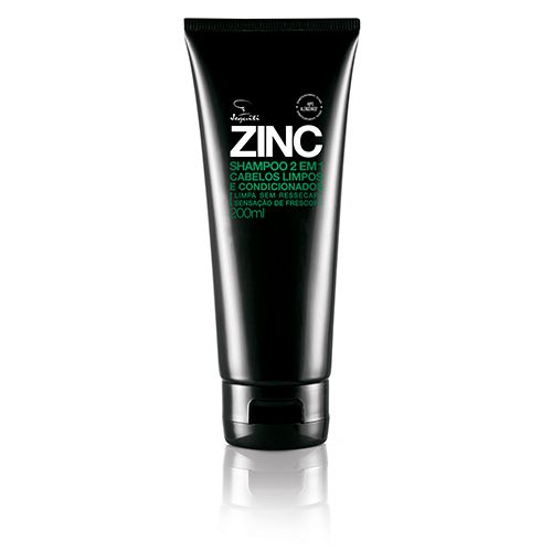Shampoo masculino 2 em 1 Zinc